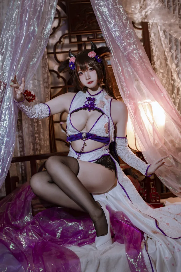 二佐Nisa 碧蓝樫野旗袍 4