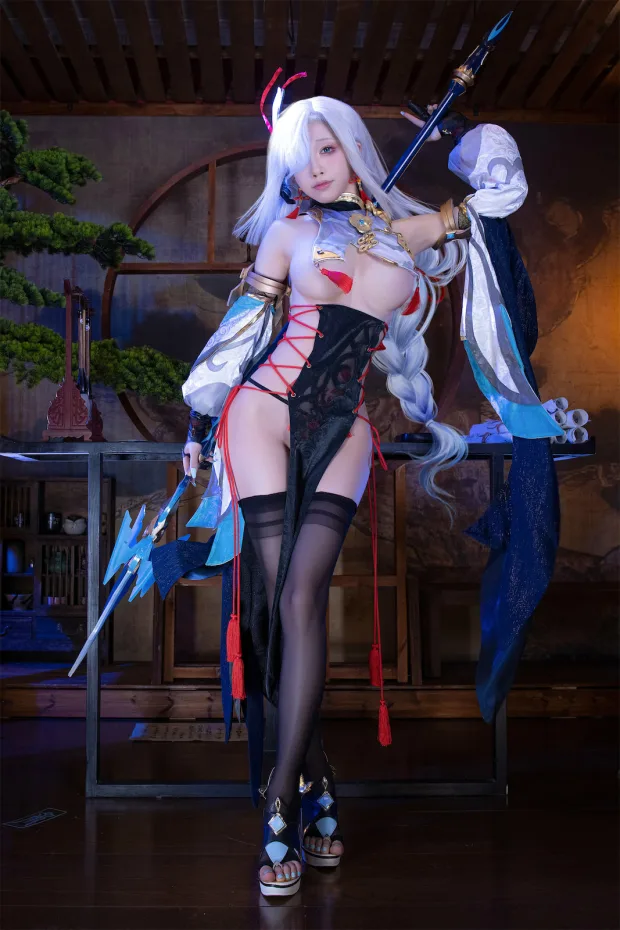 水淼aqua 申鹤旗袍 6