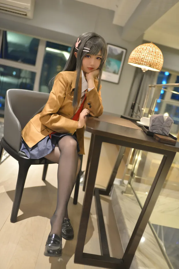 雪琪SAMA 麻衣制服兔女郎 1