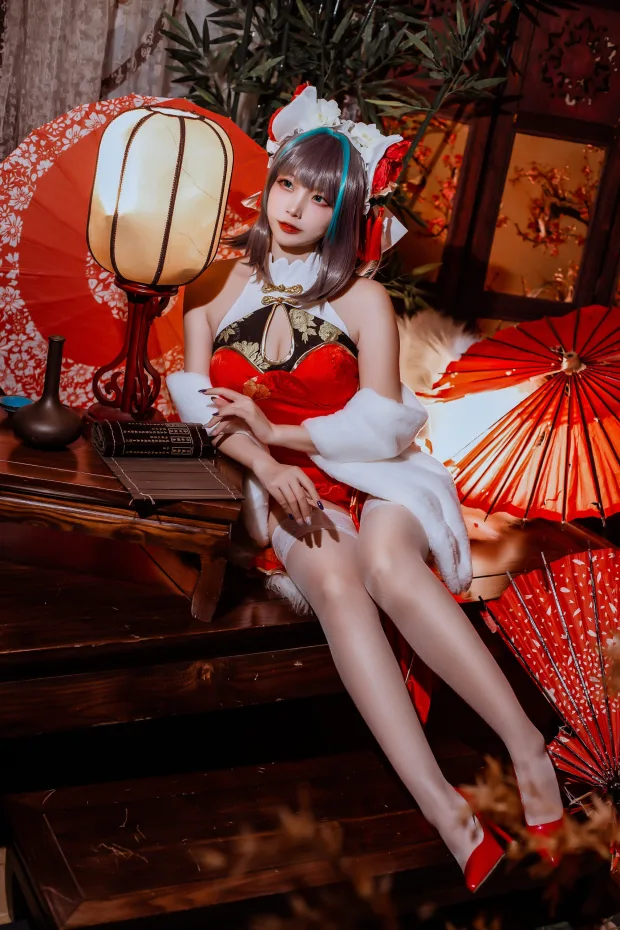 二佐Nisa 碧蓝柴郡旗袍 2