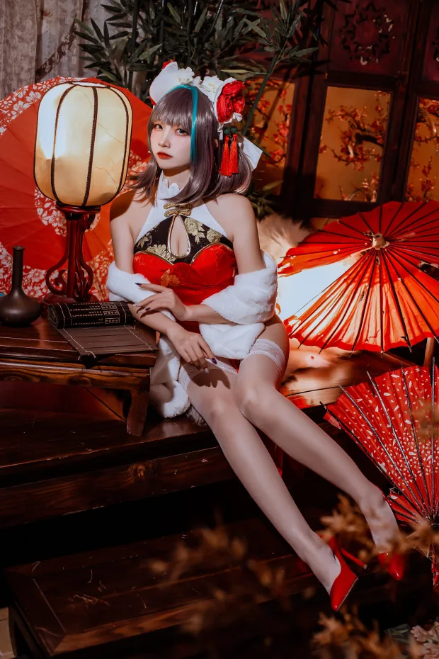 二佐Nisa 碧蓝柴郡旗袍 3