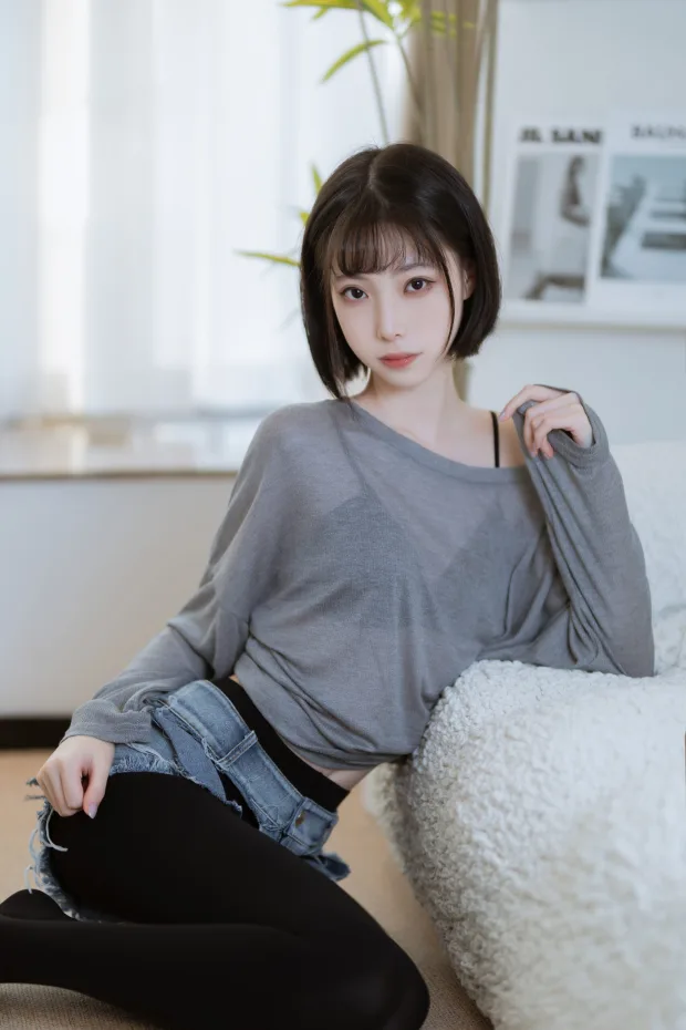 许岚LAN 半透毛衣 1