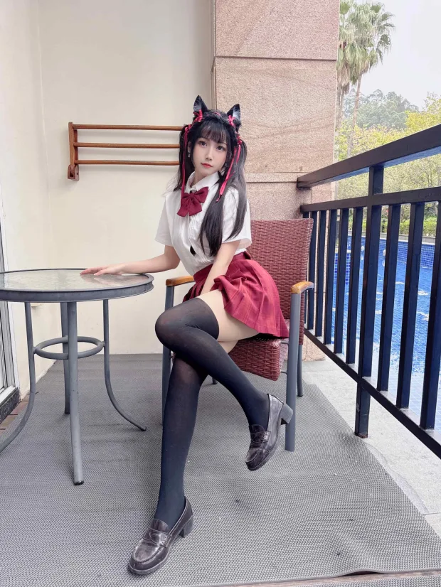 不呆猫 温泉双马尾JK 2