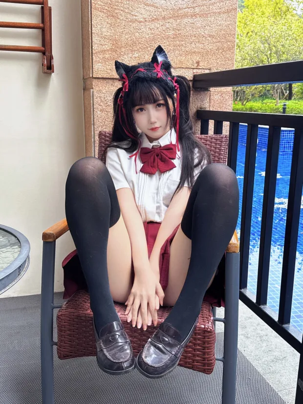 不呆猫 温泉双马尾JK 6