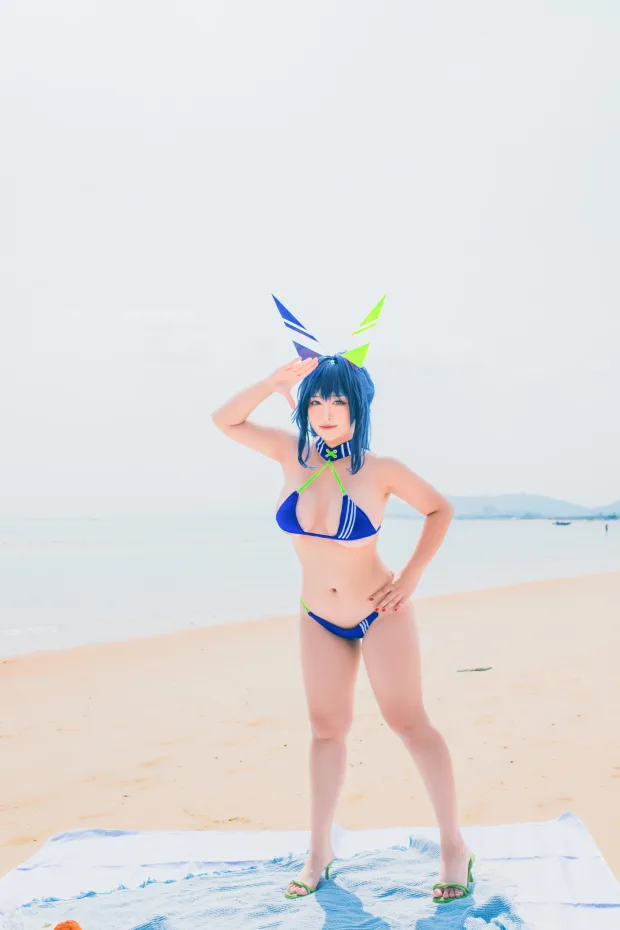 洛璃 LoLiSAMA – 热恋的盛夏 花园泳装 2