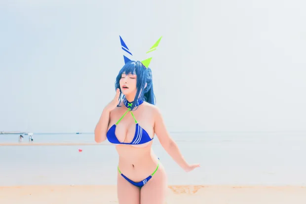 洛璃 LoLiSAMA – 热恋的盛夏 花园泳装 5