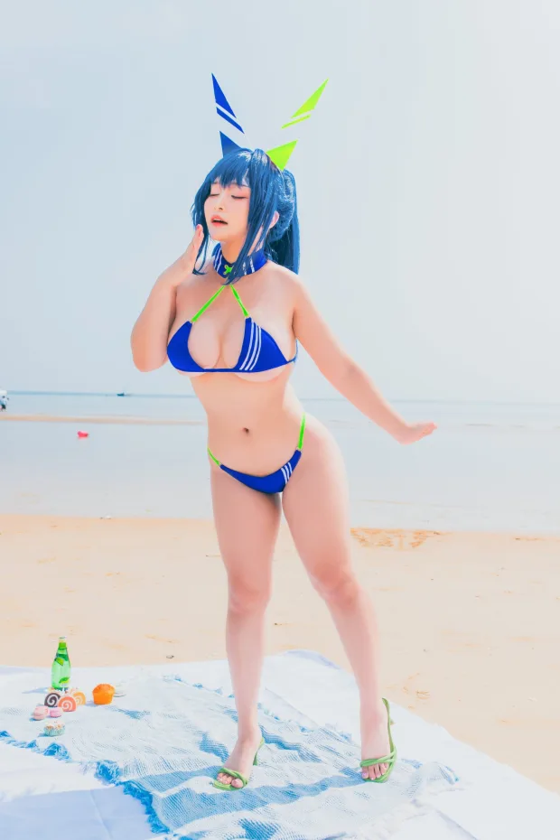 洛璃 LoLiSAMA – 热恋的盛夏 花园泳装 6