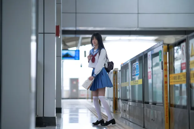 桜桃喵 地铁JK 5