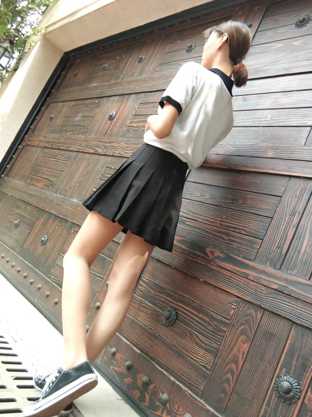 [街拍丝足] NO.017 肉丝低帮黑色帆布鞋[30P] 4