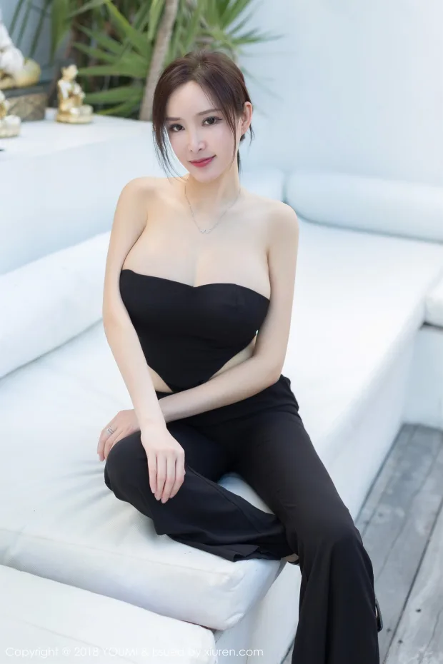 [YouMi尤蜜荟] 2018.08.29 Vol.204 奶瓶土肥圆矮挫丑黑穷 黑色服饰凹凸有致 4