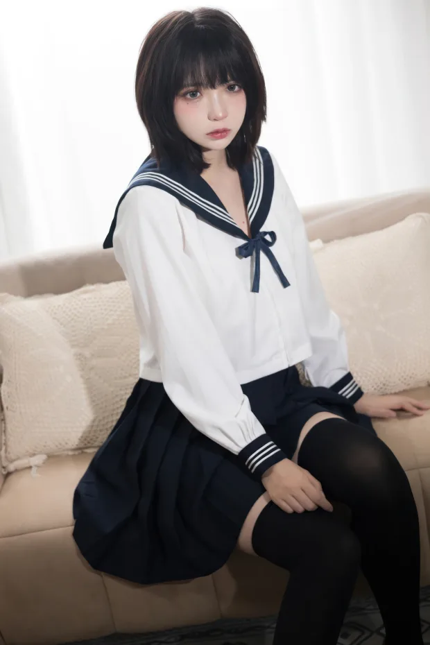 [Coser写真] 疯猫ss 致郁JK_兔兔图库 2